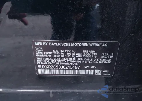 2018 BMW X5 Sdrive35I from USA, damaged, VIN 5UXKR2C53J0Z15197